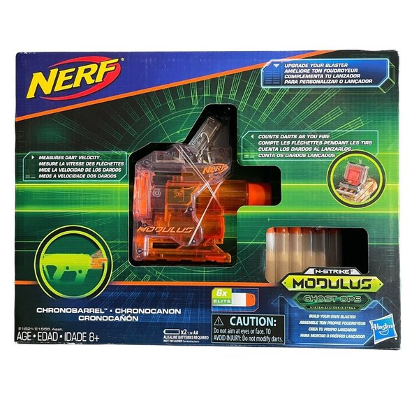 ✅Lot of 2 Nerf N-Strike Modulus Ghost Ops Shadow ICS-6 Blaster + Chronocanon - Picture 4 of 5